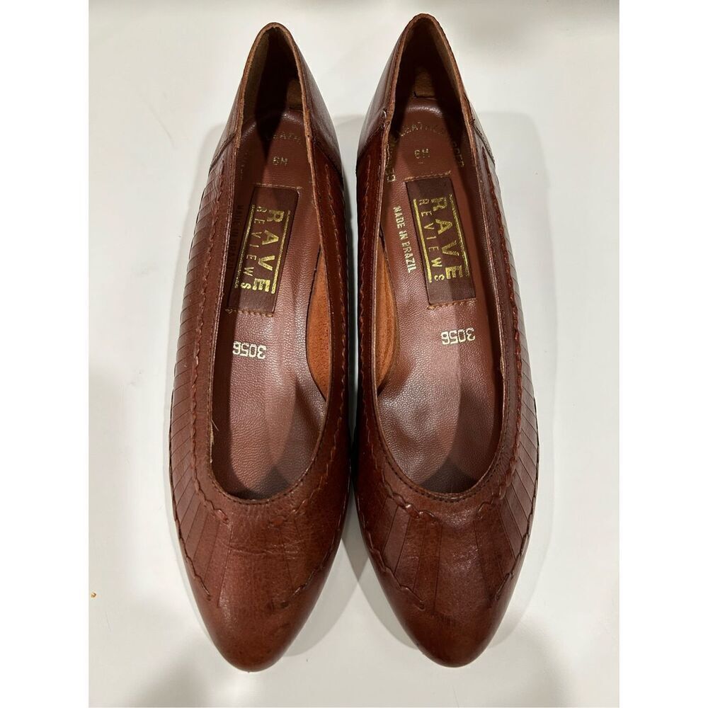 Vintage Leather Ballet Flats Rave Reviews brand ballet flats with unique detaili